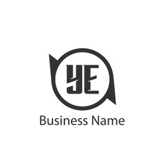 Initial Letter YE Logo Template Design
