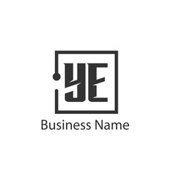 Initial Letter YE Logo Template Design
