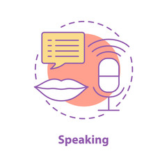 Speaking concept icon