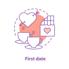 First date concept icon