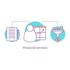 Financial service concept icon