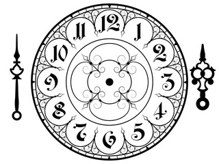 Vector vintage clock