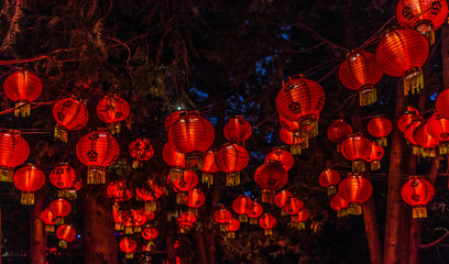 Chineese Lanterns at Gardens of Light, Montreal, Quebec, Canada.