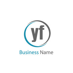Initial Letter YF Logo Template Design