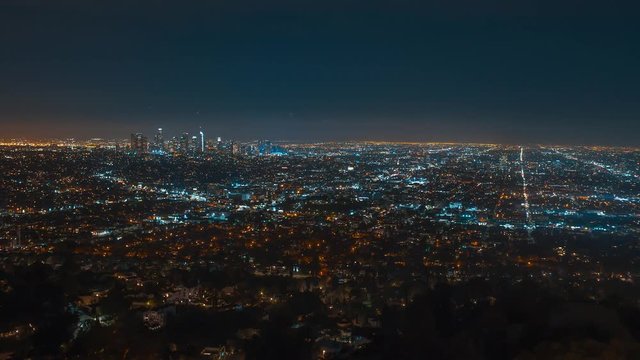 Los Angeles city timelapse at nights