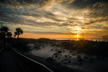 Sunrise over the ocean