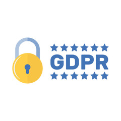 GDPR concept illustration. Idea of data protection. General rules for data protection GDPR