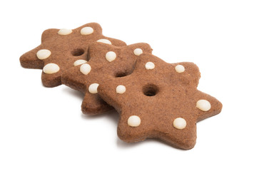 ginger christmas cookies isolated