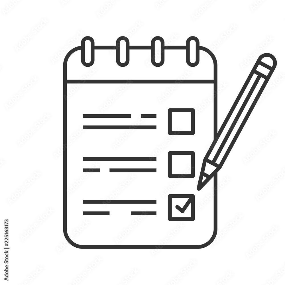 Sticker To do list linear icon