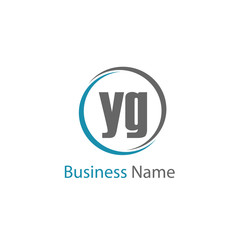 Initial Letter YG Logo Template Design