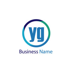 Initial Letter YG Logo Template Design