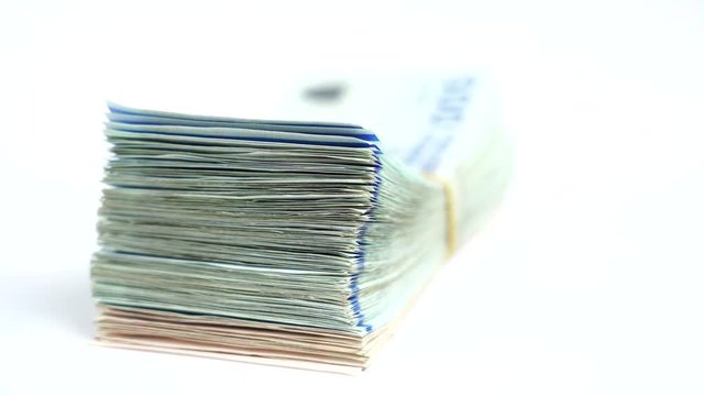 Danish krone. ( DKK ) banknotes. 4k video