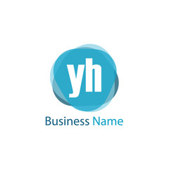 Fototapeta premium Initial Letter YH Logo Template Design