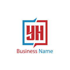 Initial Letter YH Logo Template Design