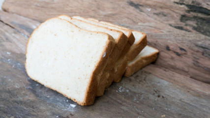 Bread food on the wood chopping board for sale