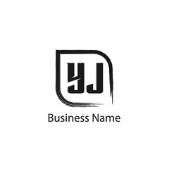 Initial Letter YJ Logo Template Design