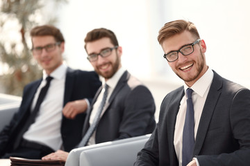 close up.a group of successful business people