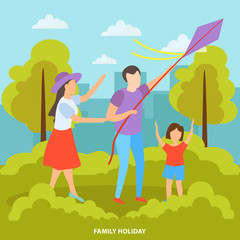 Family Outdoor Orthogonal Background