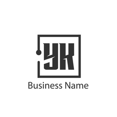 Initial Letter YK Logo Template Design