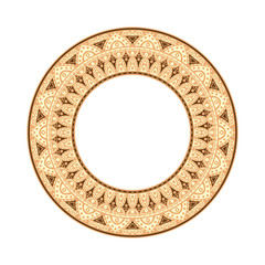 Flower pattern in a circle, ornament