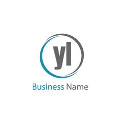 Initial Letter YL Logo Template Design