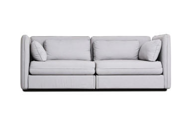 Comfortable sofa on white background. Furniture for modern room interior