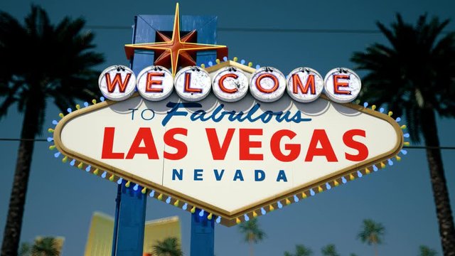 Las Vegas Sign, Centered Rotating Crash Zoom
