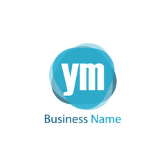 Initial Letter YM Logo Template Design
