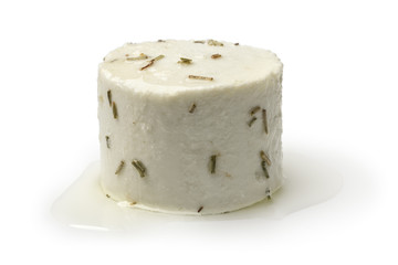 Single preserved white organic Dutch goat cheese