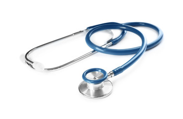 Stethoscope on white background. Medical object
