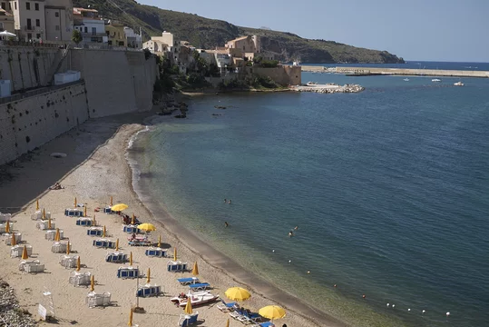 Castellammare del Golfo, Italy - September 04, 2018 : View of Cala Petrolo  beach Stock Photo | Adobe Stock