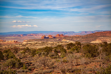 Landscape of the San Rafael Swell at the north in of Capitol Reef National Park is a fascinating desert landscape