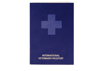Veterinary (pet) passport of an animal on an isolated background