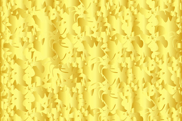 Abstract layered texture background in gradient yellow (gold) colored pattern. Vector illustration, EPS 10. Useful as background, backdrop, texture in graphic design; wallpaper, wrapping paper prints.