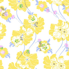 Beautiful seamless floral pattern background.