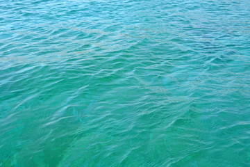 Fototapeta na wymiar Ripple on the surface of the water, Mediterranean Sea in Israel