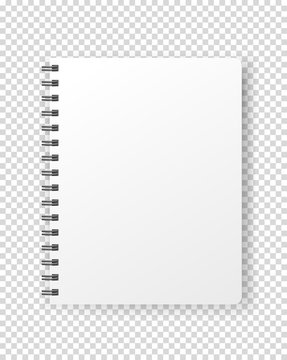 Notebook vector mockup. Vector object isolated on transparent background