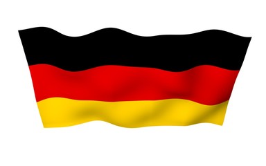 Obraz premium Flag of Germany. Wide format 3D illustration. State symbol of the Federal Republic of Germany. 3D rendering
