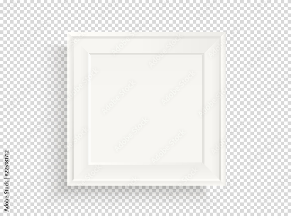 Poster Blank frame vector mockup. Vector object isolated on transparent background