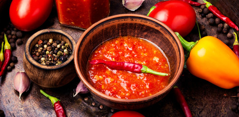 Spicy seasoning, adjika sauce
