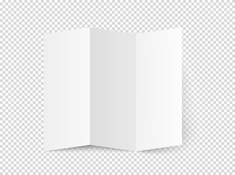 White blank booklet vector mockup. Vector object isolated on transparent background