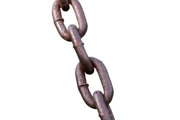 Old chain isolated on white background - clipping paths