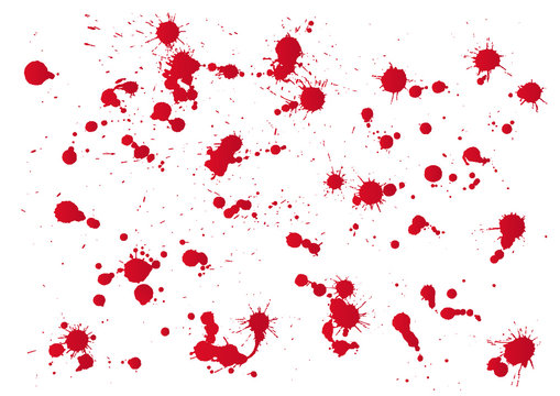 set of red blood for halloween decoration, vector illustration
