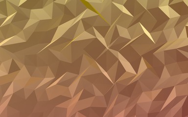 Abstract triangle geometrical orange background. Geometric origami style with gradient. 3D illustration