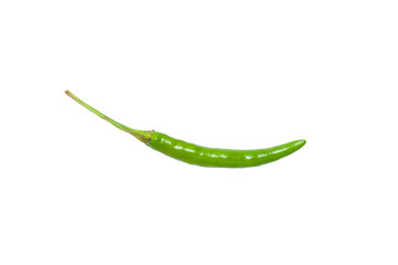 green chillies isolate on white background