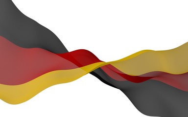 Naklejka premium Flag of Germany. Wide format 3D illustration. State symbol of the Federal Republic of Germany. 3D rendering