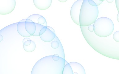 Light pastel colored background with pink bubbles. Wallpaper, texture blue balloons. 3D illustration