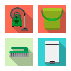 Isolated object of cleaning and service symbol. Collection of cleaning and household stock symbol for web.