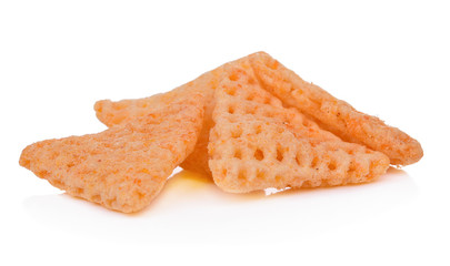 Potato chips isolated on white