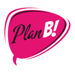 plan b retro speech balloon